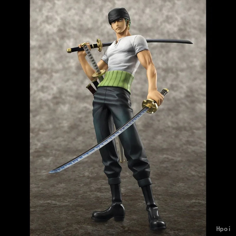 Megahouse Original Portrait.Of.One Series Roronoa Zoro 10th Anniversary Limited Edition Not Movable Figure Statue Model Toys