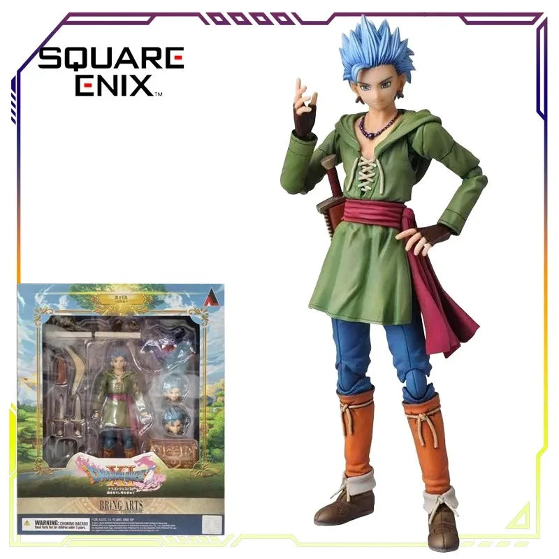 SquareEnix Bring Arts Dragon Quest Articulated Action Figure Set - Anlina Bianca Flora Camus Terry Collectible Toy Gift for Boys