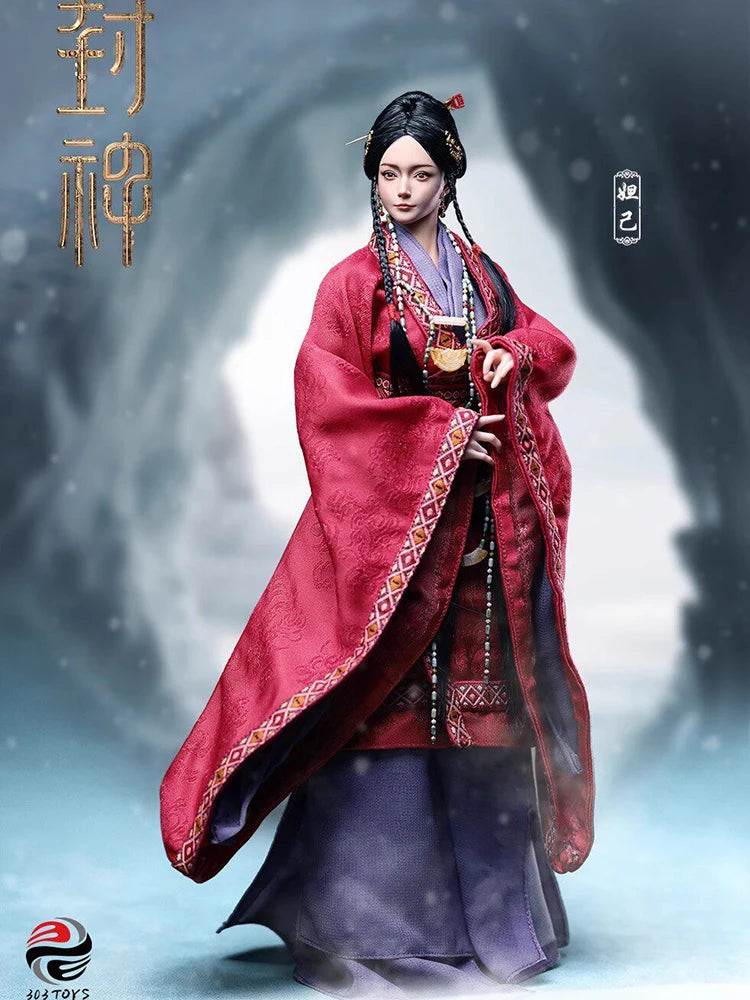 303Toys CT008 CT009 1/6 Queen Da ji CREATION OF THE GOD: KINGDOM OF STORMS Ancient Purple Red Robe 12" Female Action Figure
