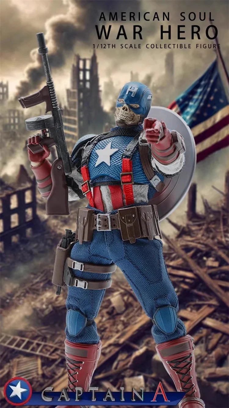 Original Joy Man Toys War Hero Actionfigur Captain American Soul im Maßstab 1/12 Sammlerstück JMToys JM003 Kinderspielzeug Geburtstagsgeschenk