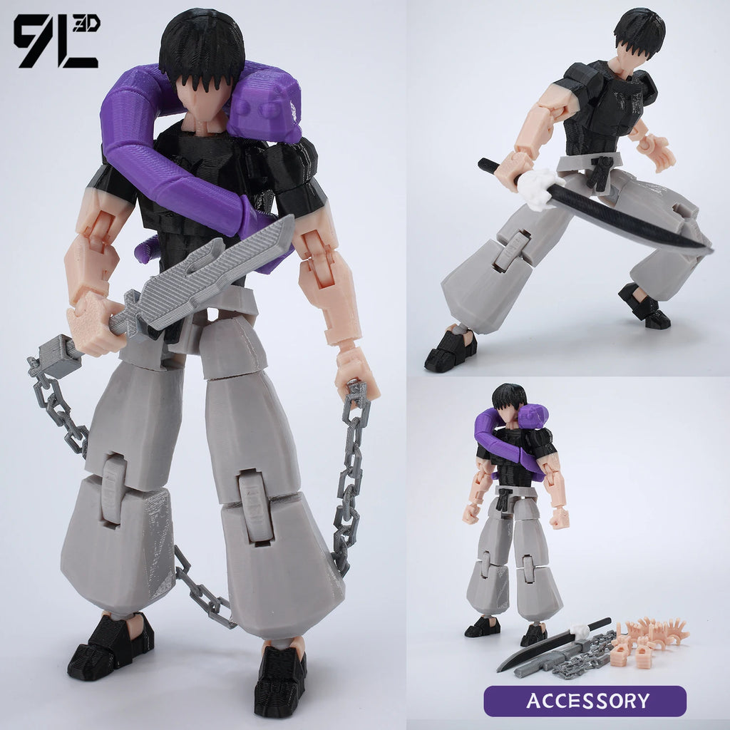 9L 3D-gedruckter Anime Jujutsu Kaisen Sukuna Lucky13 Dummy 13 beweglicher Shapeshift T13 Actionfiguren Schaufensterpuppenspielzeug für Sammler