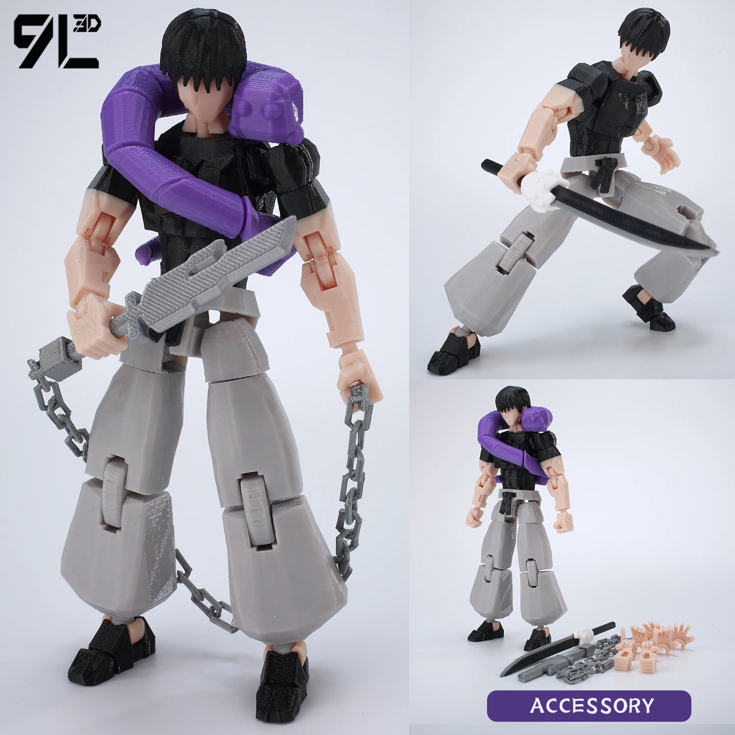 9L 3D-gedruckter Anime Jujutsu Kaisen Sukuna Lucky13 Dummy 13 beweglicher Shapeshift T13 Actionfiguren Schaufensterpuppenspielzeug für Sammler