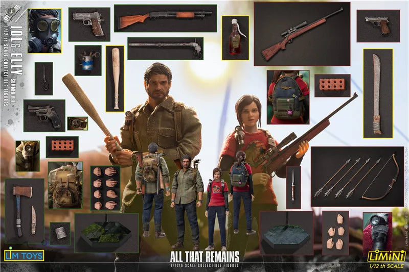 LIMTOYS LMN004 LMN005 LMN006 1/12 The Last Survivor Joel Ellie Action Figure Model 6'' Soldier Full Set Toys for Collection