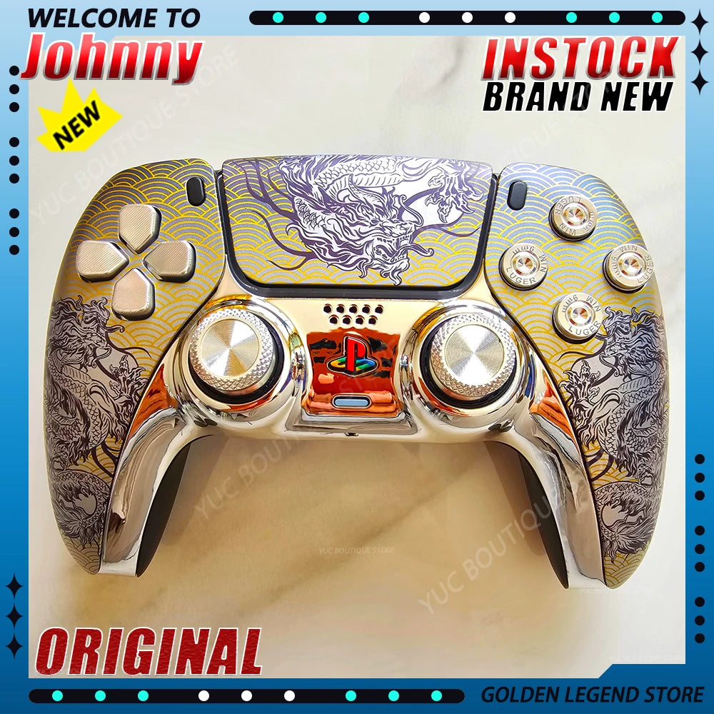 NEW Johnny Old Video Gamer Golden Dragon Handmade Original Gamepad Hall TMR Electromagnetic Joystick Wireless Gaming Controller