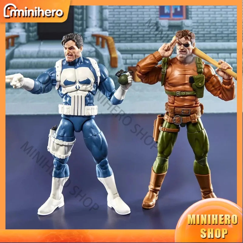 In Stock Hasbro Marvel Legends Gamerverse Collection Punisher & Nick Fury 2 Pack 15 cm Anime Style Action Figures Toy Set