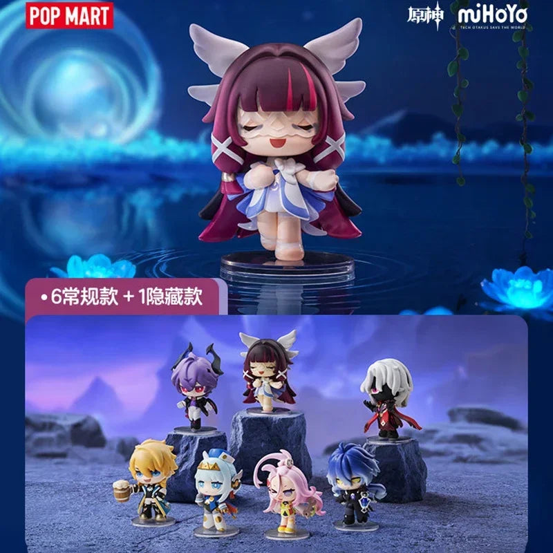 POPMART Genshin Impact New Year Gathering Q Version Mystery Blind Box Collectible Figurines Home Decor Guess Toy Ornament