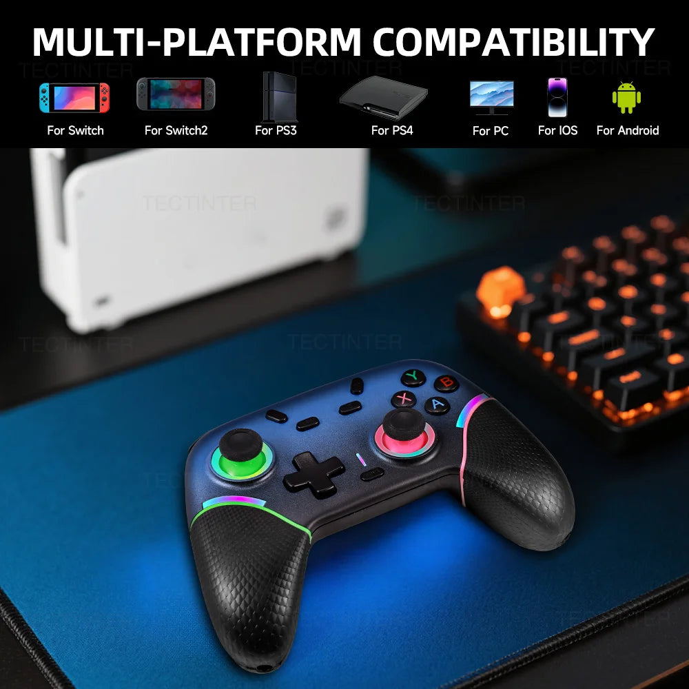 Wireless Bluetooth Controller For Nintendo Switch 2/PS3/PS4 Console Gamepad for Android/IOS Smart Phone PC Joystick Controle