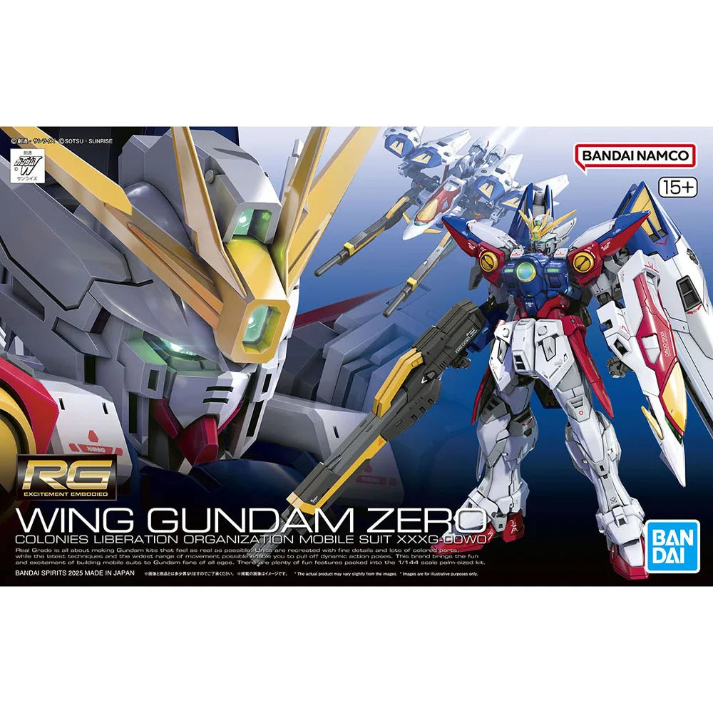 Bandai Original GUNDAM RG Series Gundam 1/144 Wing Gundam Zero Anime Action Figure Assembly Model Toys Gifts For Children