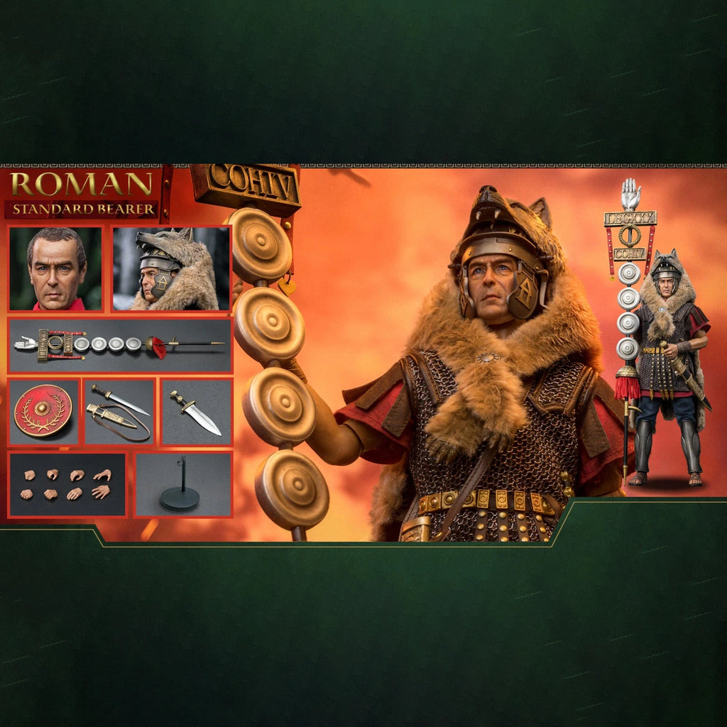 HHMODEL HAOYUTOYS HH18061 1/6 Roman Flag Bearer Imperial Legion 12" Action Figure Collectible Model Toy for Adult