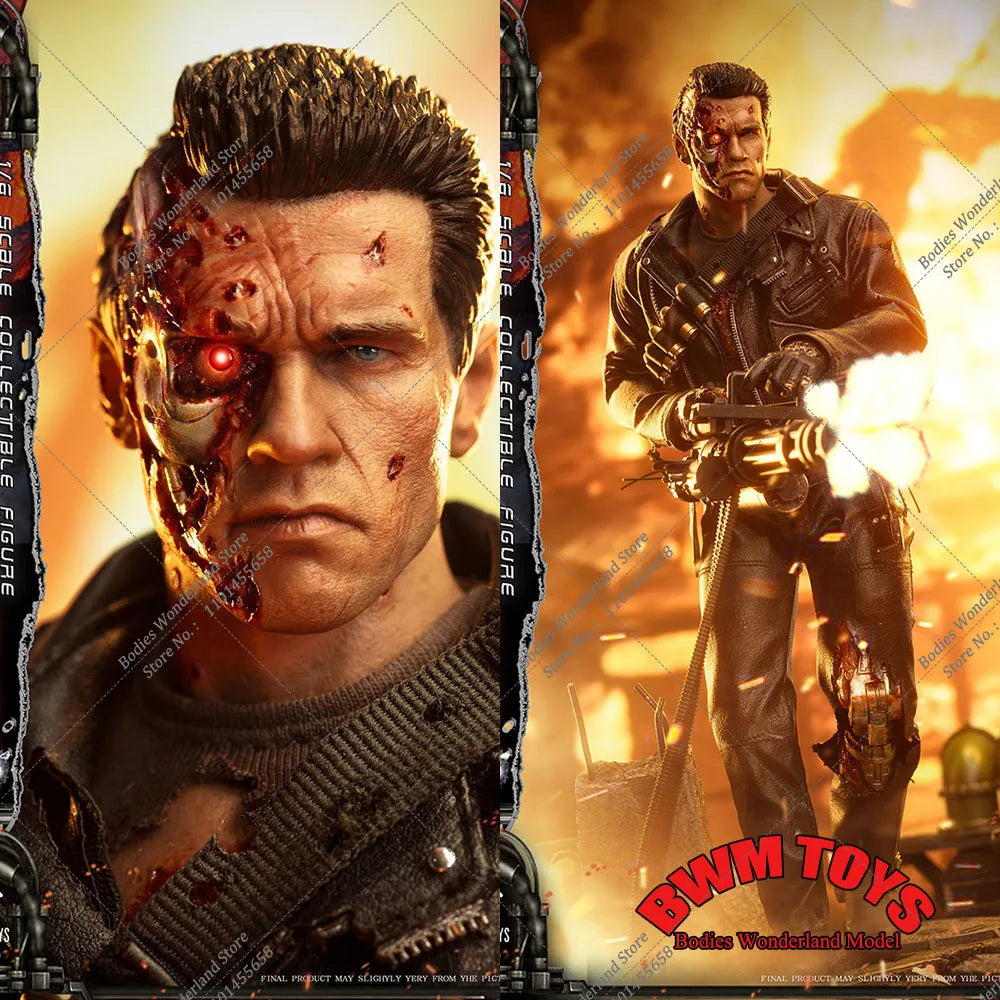 PRESENT TOYS 1/6 Scale T800 PT-sp50 sp-51 Future Warrior T800 Arnold Action Figure Toy Gift Model Collection Hobbies