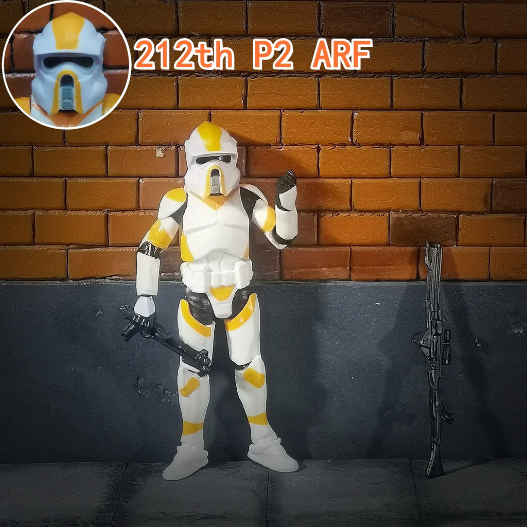 Star Wars 3.75 Inch  Clone Trooper 1/18 Airborne 501st 212th 187th Legion  Shock Action Figure REX ARF P1 P2 Toys Model Loose