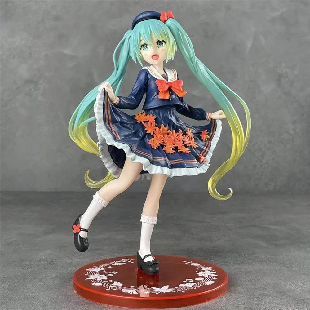 Hot New 15 Styles Hatsune Miku Anime Figure Toys MIKU Kawaii Cartoon PVC Action Figurine Model Dolls Birthdays Gifts