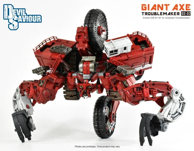 Devil Saviour Devastator DS01-08 The Ultimate Deformation Robot Toy with Mixer Car and Grab Bucket Action Figure Troublemaker
