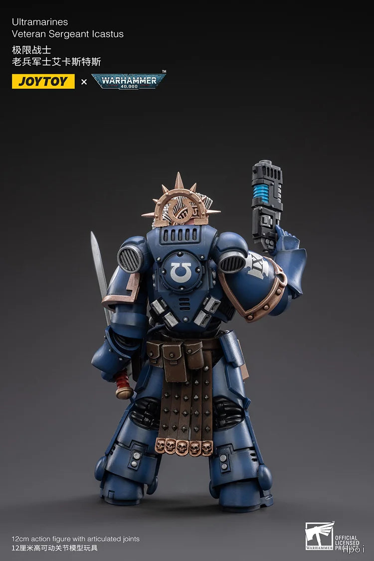 【FS】JOYTOY  Warhammer 40K  Scale 1/18 Action Figures Ultramarines Veteran Sergeant Lcastus Models Toys Gifts