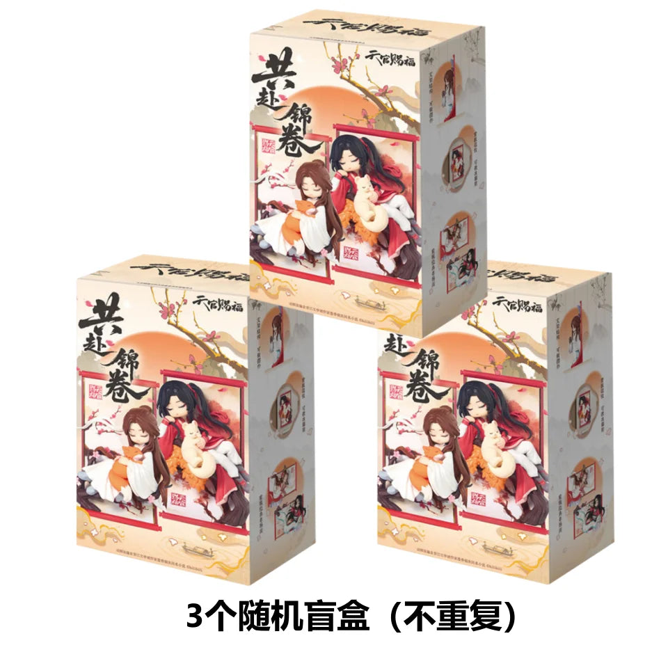 Genuine Tian Guan Ci Fu Scroll Series Blind Box TGCF Hua Cheng Xie Lian Cute Anime Peripheral Mystery Box Decora Anime  Gifts