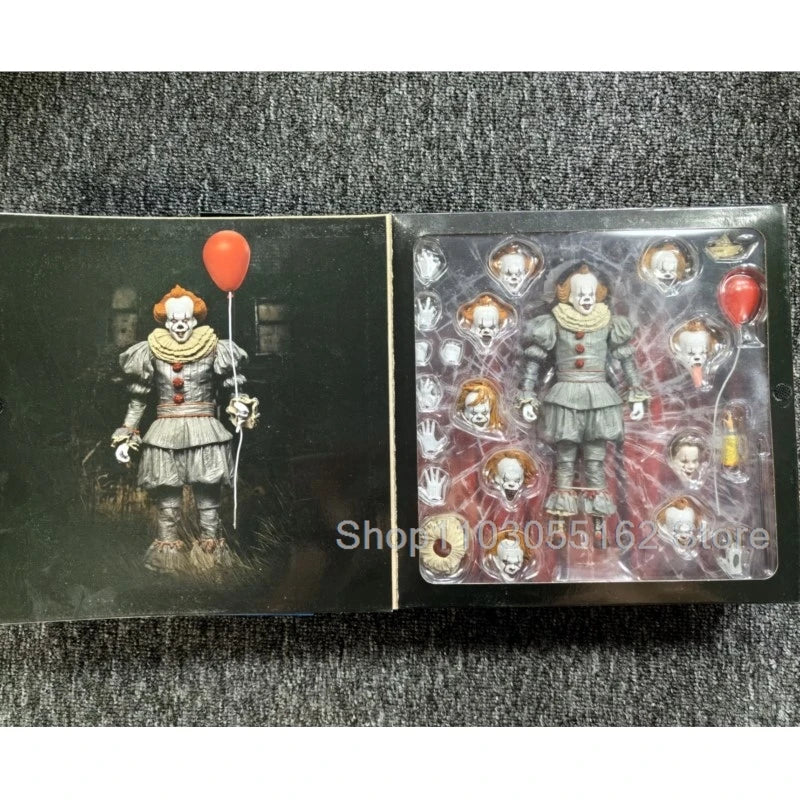 NECA Die vielen Gesichter von Pennywise Actionfigur Gesicht ändern Pennywise Spielzeug Sammlermodell Geburtstagsgeschenk