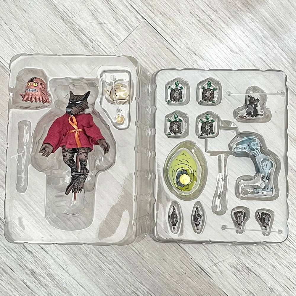 NECA Turtles Rabbit Splinter Master'S Portable Mouse Figure Black and White Usagi Yojimbo Version TMNT Toys Birthday Gifts