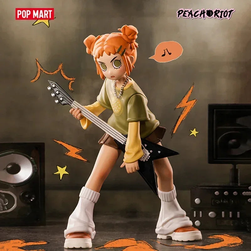 POP MART Peach Riot Rise Up Series Blind Box Toys Kawaii Anime Action Figure Surprise Desktop Ornaments Collection Dolls Gift