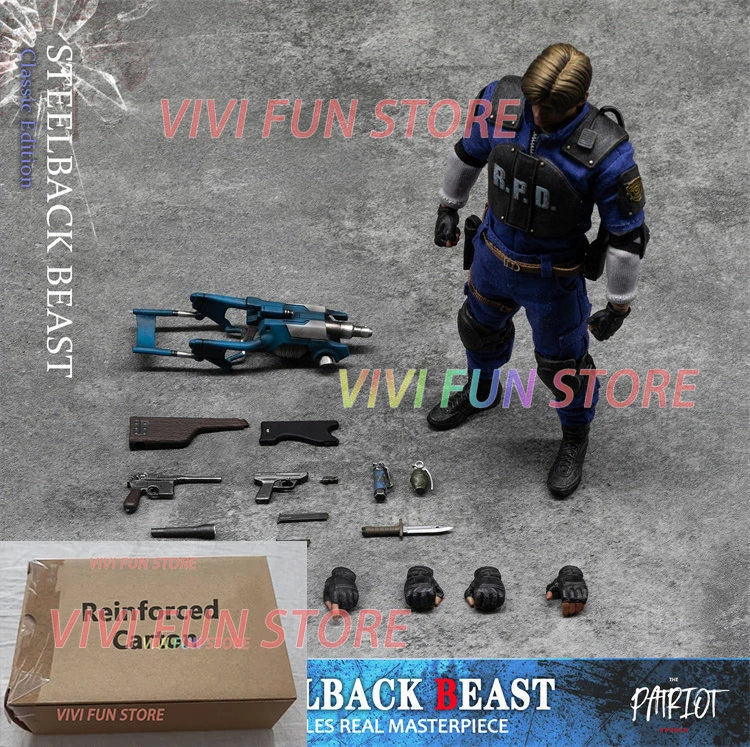 In Stock Originate Patriot Studio Leon STEELBACK BEAST 1/12 MILES REAL MASTERPIECE Movable Model Biohazard Game Toys
