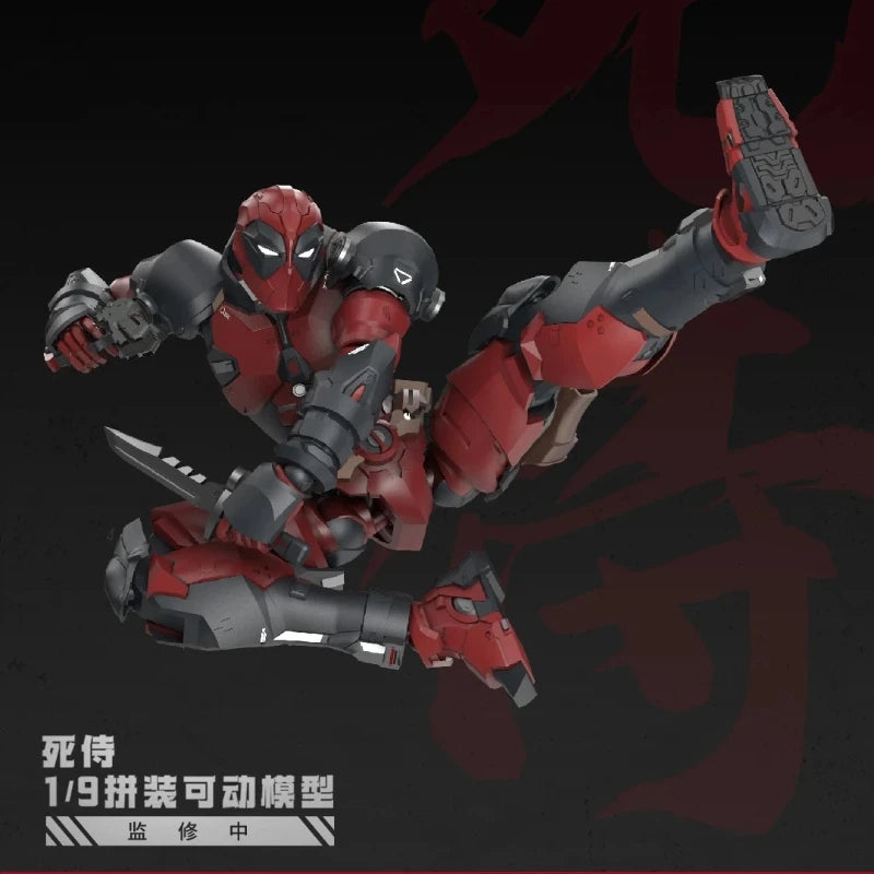 Marvel 1/9 Deadpool Wolverine Plastic Model Kit Action Figure Assembly Toy Posable Joints Anime GK With Stand Home Ornament Gift