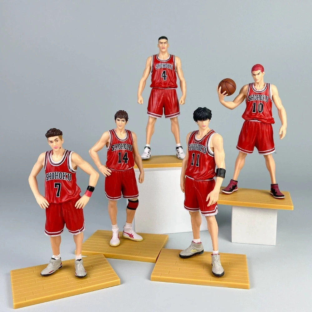 Slam Dunk Anime GK Shohoku Team Stehende Haltung Sakuragi Hanamichi Ryukawa Ahorn Mitsui Shou Handgefertigtes Modell Manga Statue Modell
