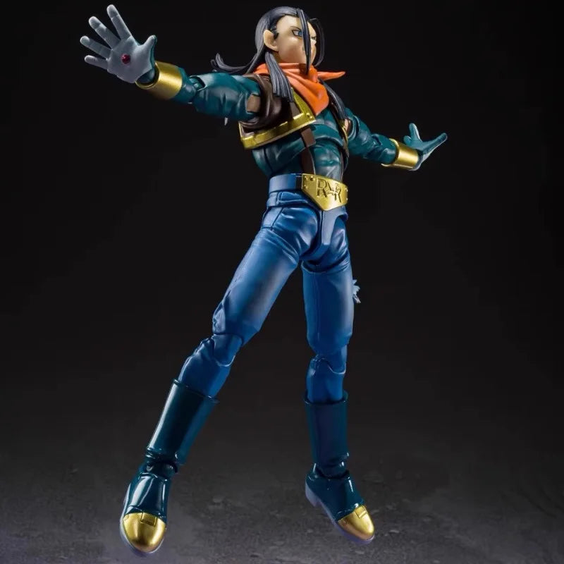 SHF Dragon Ball GT Super Android 17 Action Figures 16cm Anime Model Statue Collection Decoration Toys Ornaments Doll Gift