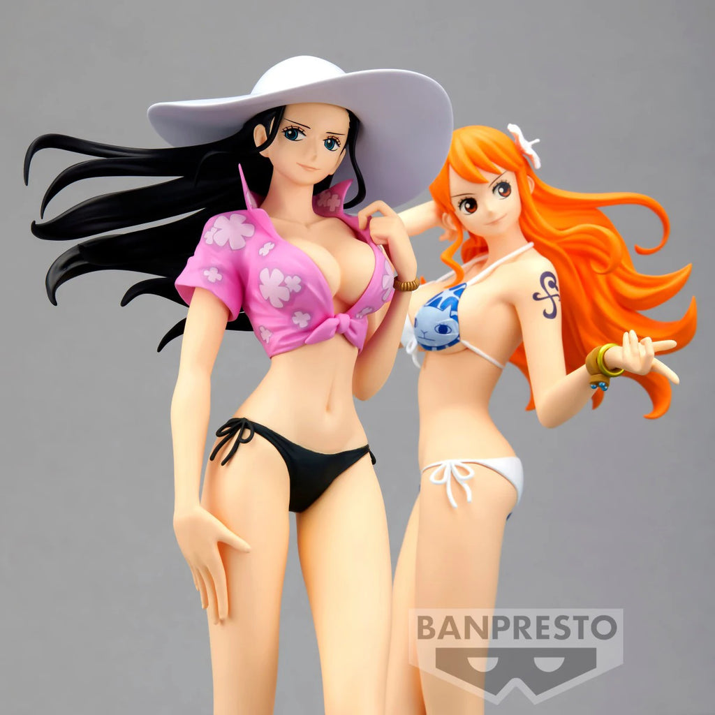 В наличност Banpresto Оригинална фигурка GLITTER&amp;GLAMOURS SPLASH STYLE ONE PIECE NICO ROBIN Аниме Kawaii Екшън фигурка Колекционерски модели играчки