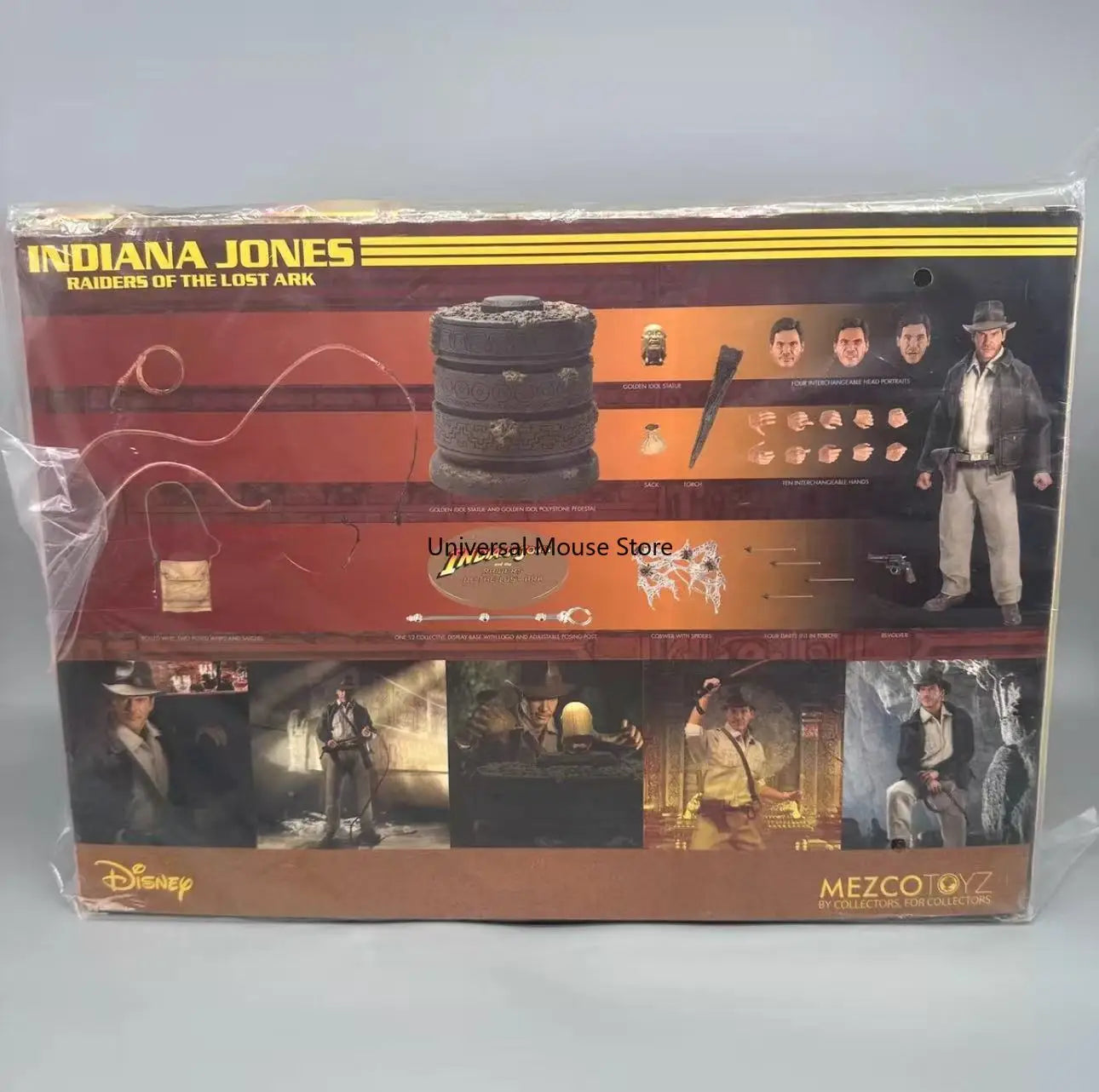 MEZCO Raiders of The Lost Ark Indian Jones Ant Gold Label 1:12 Action Figure Figure