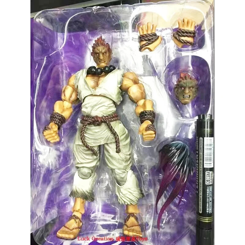 Play Arts Kai Street Fighter Ryu Ken Gouki Akuma Action Figure Anime Game Figurine Movable Model Toys Gifts 22cm 4 types Stock