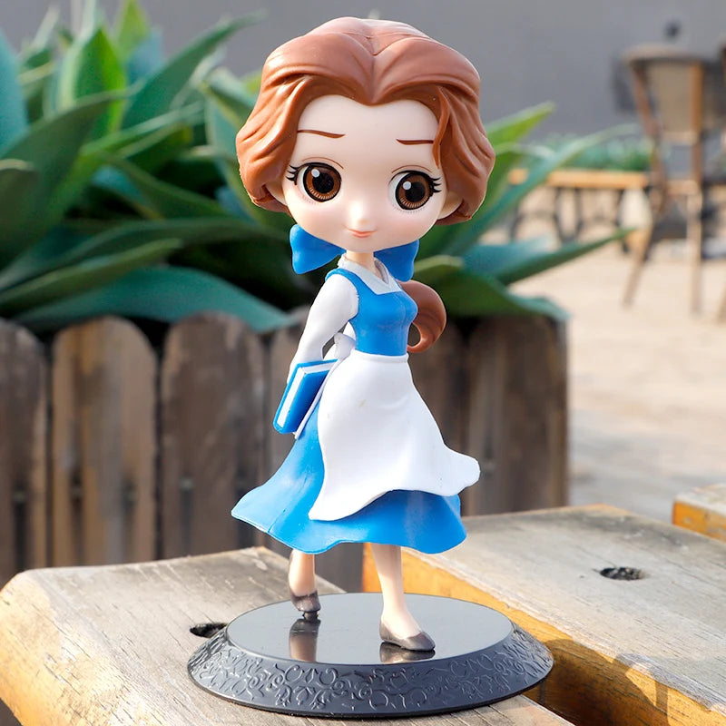Q Posket Cute Big Eyes Rapunzel jenny Mermaid princess PVC Anime Dolls Collectible Q Version Model Toy birthday present