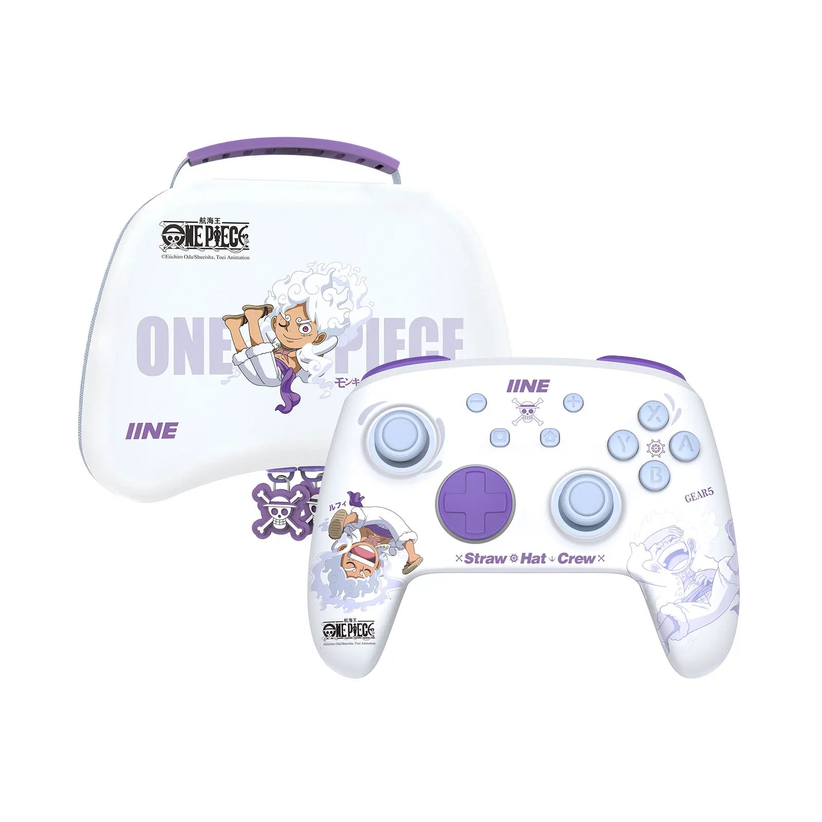 IINE Cartoon Design Wireless Pro Controller Wake up Macro Turbo Function RGB Lihting Compatible with Nitendo Switch