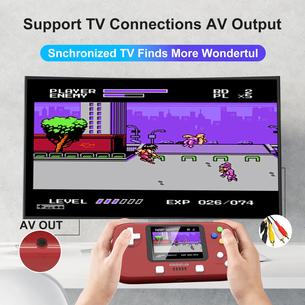 GAMINJA GC76 400 IN 1 Classic Games Handheld Mini Game Console 2.8inch Video Game Console Portable Handheld Game