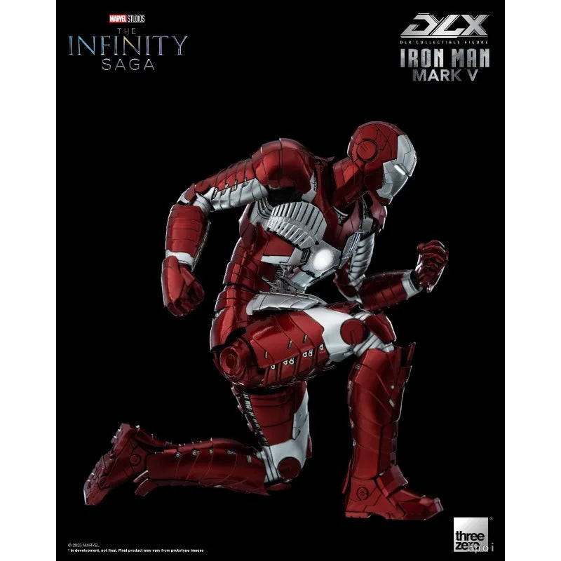Original Threezero MARVEL THE INFINITY SAGA DLX Iron Man Mark 5 Anime Figure Model Toys