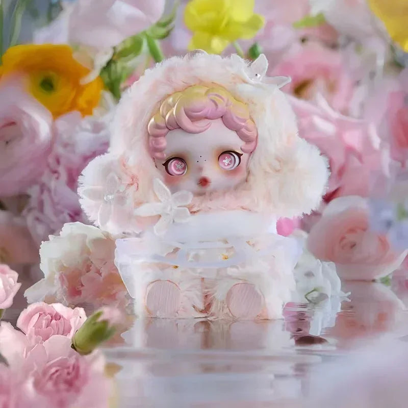 POP MART SKULLPANDA L Impressionnisme Serie Plüschpuppe Überraschungs-Mystery-Box Kawaii Anime Actionfigur Blindbox Spielzeug Mädchen Geschenk