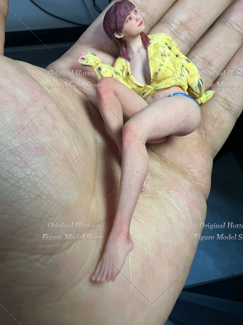 In Stock 1/16 Scale Women Soldier Beach Beauties Mini Sculpture Prop Full Set About 5cm Action Figure Doll Gifts Collection