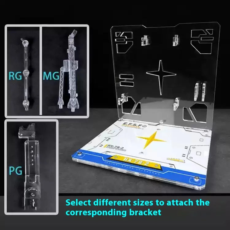XingChuang Studio RG/MG/PGU RX-78-2 Prototype 2.0 Model Stand Rack Display Base Action Figure Accessory Kit