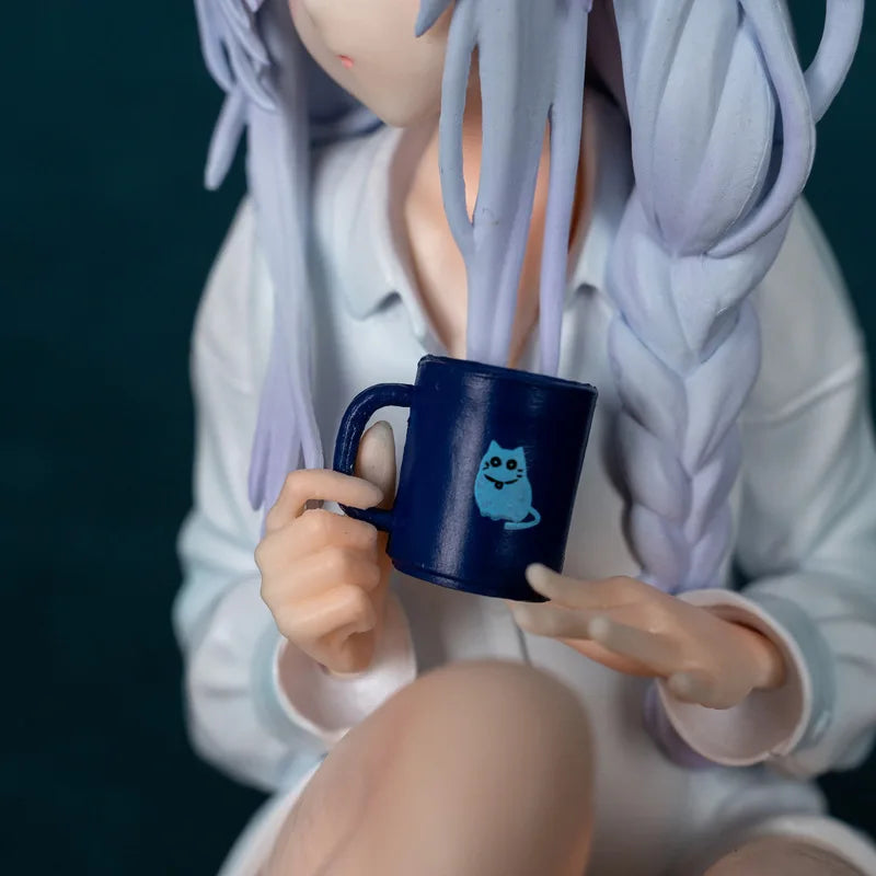 11cm The Journey Of Elaina Elaina Sitting In Pajamas Anime Girl Figure Model Statue Collection Desktop Decoration Ornament Toys