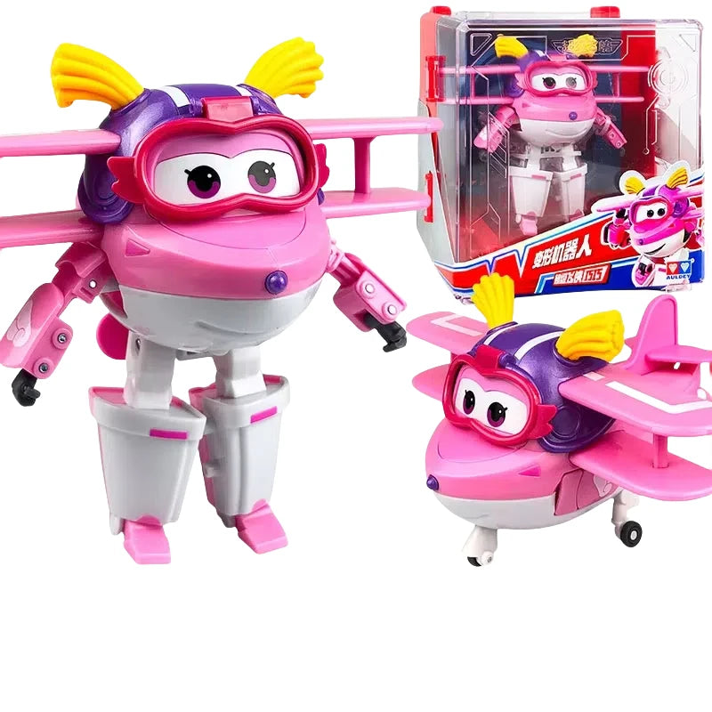 Hot New Super Wings Large Transformation Anime Transformation Flat Robot Action Character Transformation Toy Children'S Gift