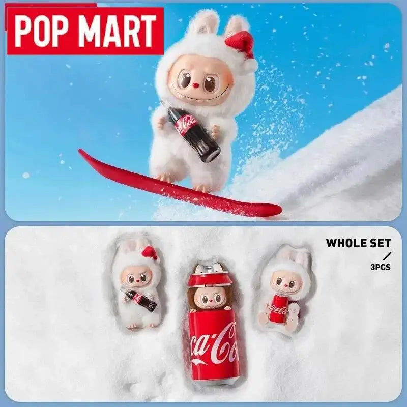 POP MART Labubu Чудовищата от серията Coca-Cola Винилова кутия за лице Мистериозна кутия Мистериозна екшън фигурка Изненада Подарък