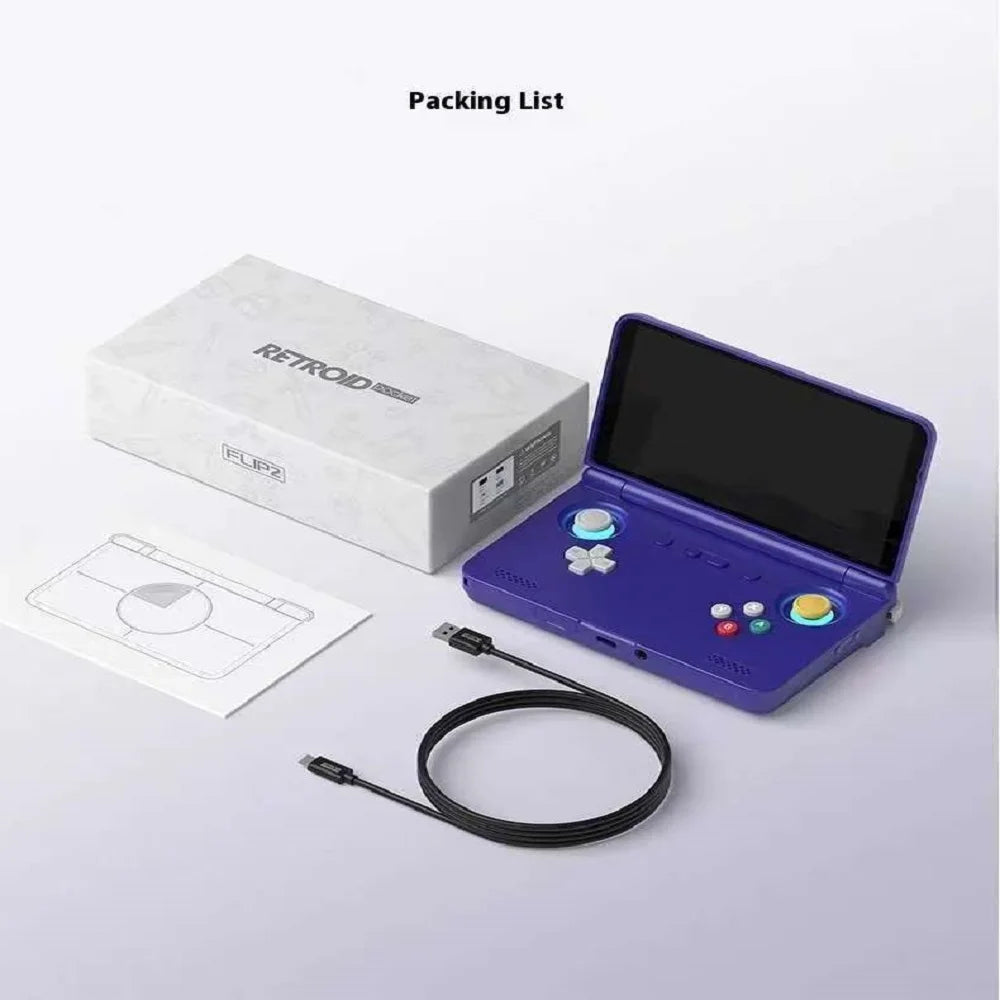 Retroid Pocket Flip2 Retro Handheld Game Console Android13 5.5 Inch AMOLED Touch Screen Video Player Wifi Bluetooth PSP PS2 Gift