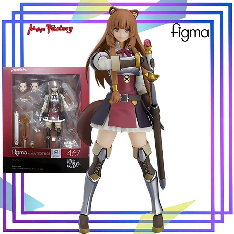 Max Original Figma Series The Rising of The Shield Hero：Raphtalia Anime Action Figure Assembly Model Toys Collectible Ornaments