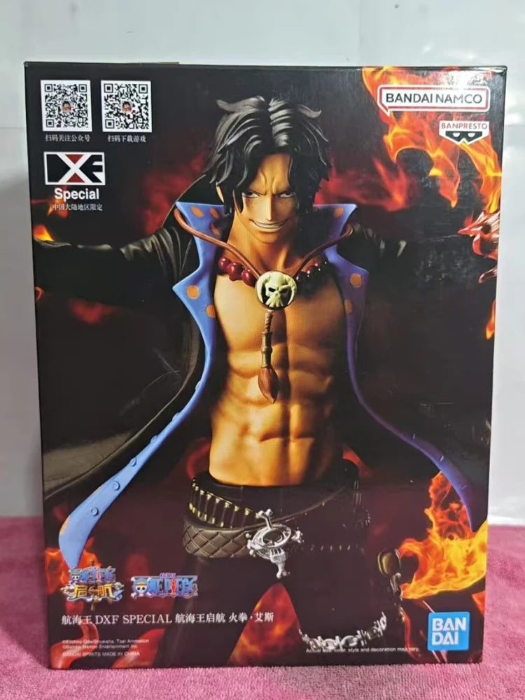 Genuine Bandai Namco Banpresto DXF SPECIAL One Piece Portgas D Ace PVC  Anime Figure Model Desktop ornament Collector Figurine
