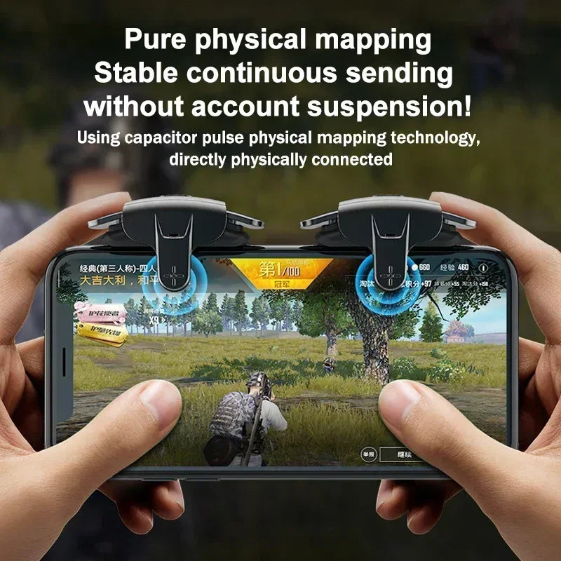MEMO AK05 Mobile Phone Game Trigger L1 R1 Aim Shooting Alloy Key Buttons Gamepad Joystick for IOS Android PUBG Gaming Controller