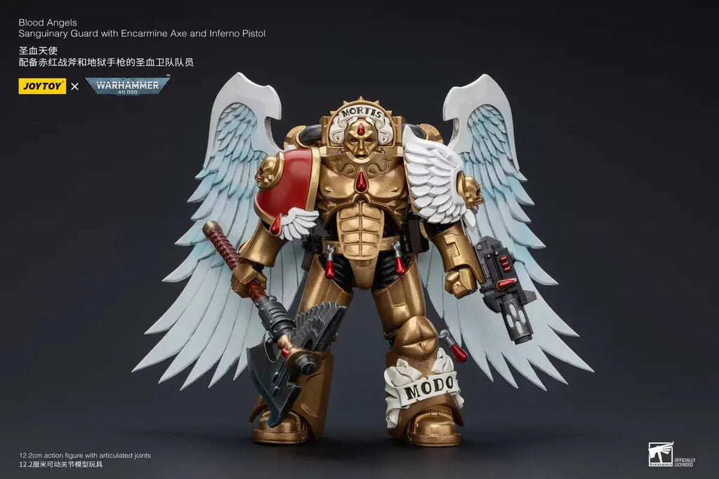 【In Stock】JOYTOY Warhammer 40K 1/18 Action Figure Toys Blood Angels Sanguinary Guard 5PCS