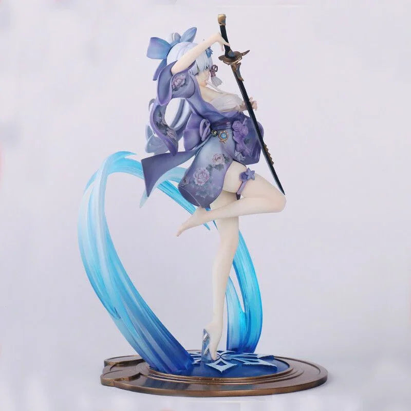25cm Genshin Impact Anime Game Peripherals Kamisato Ayaka Princess Egret PVC Model Anime Game Figure Simulation Gift for Holiday