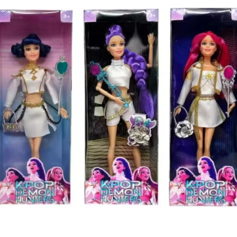 2026Hot Sell With Delicate Texture Anime 30CM K-Pop Demon Hunters Doll Vinyl Toy Rumi Mira Zoey Birthday Surprise Gift For Girls