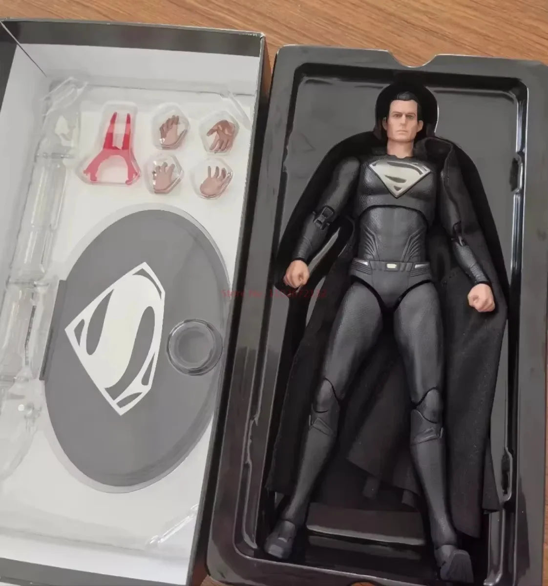Original Fondjoy Dc Authentic Authorization Justice League 1/9 Black Superman Handmade Joint Moving Dolls Models Toys Gifts