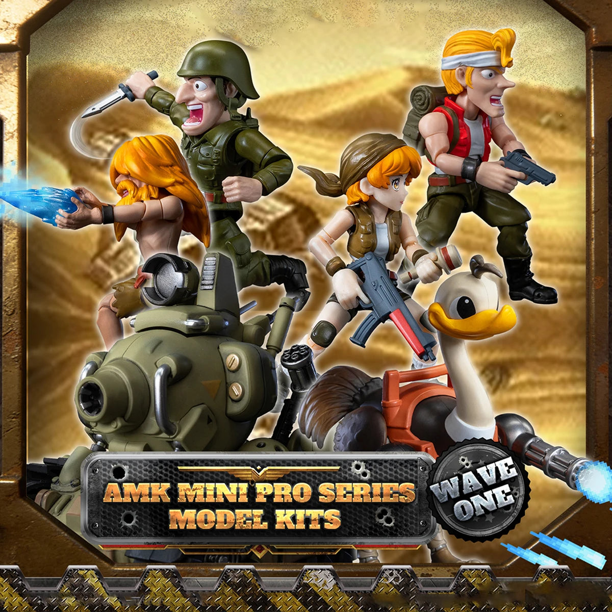 HIPLAY Yolopark AMK MINI Pro Classic Arcade Game Marco Rossi Eri Kasamoto Metal Slug 3 Wave 1 Assembly Model Kits