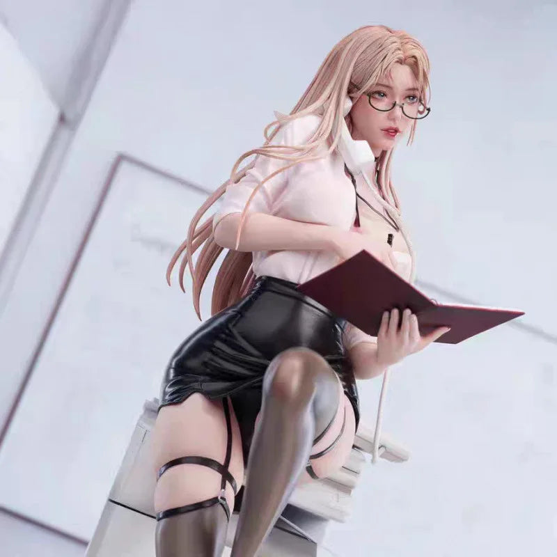 2026 Beautiful Girl Figure Private Secretary Workplace Anime Collectible Model Desktop Decorations Gift Kids Toys