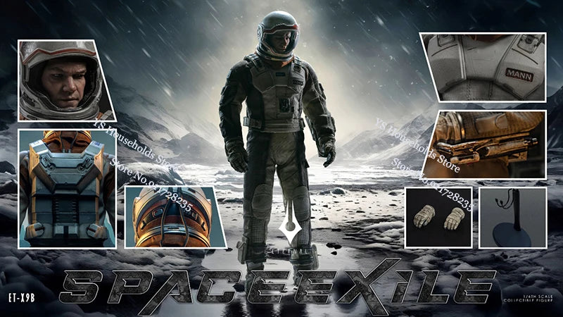Eternal Toys ET-X9 1/6 Collectible Astronaut Cloth Action Figure Space Fiction Exile Movie Deliate 12inch Soldier Model Gifts